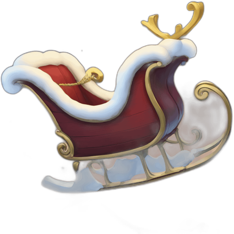 Flying sleigh emoji