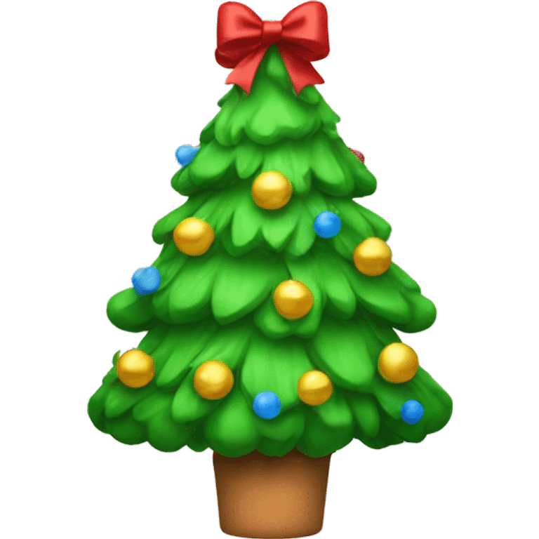 Christmas tree  with bows emoji