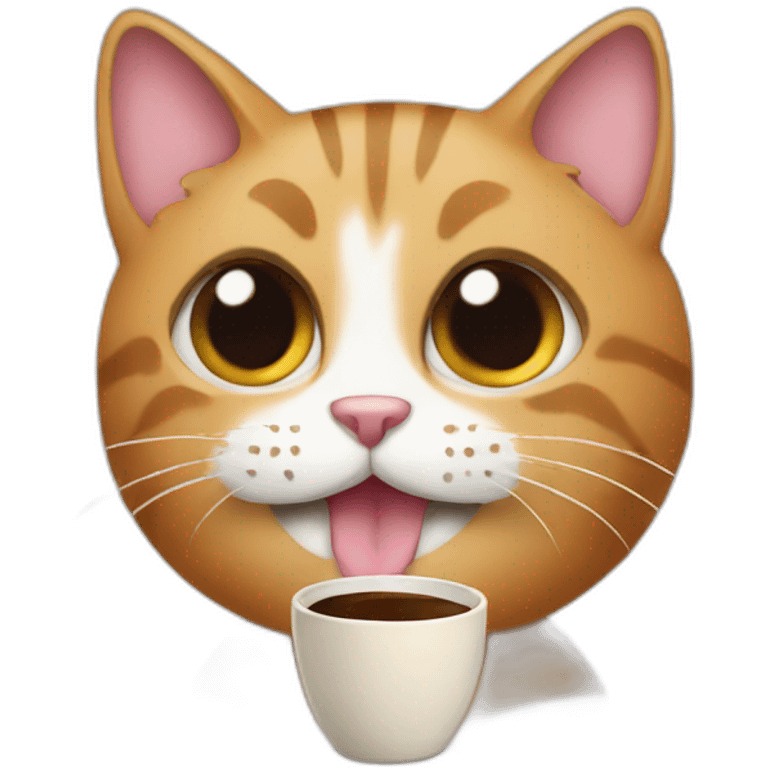 cat, coffee emoji