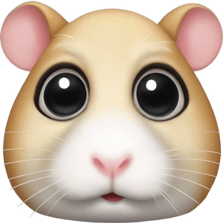 Hamster with huge black eyes emoji