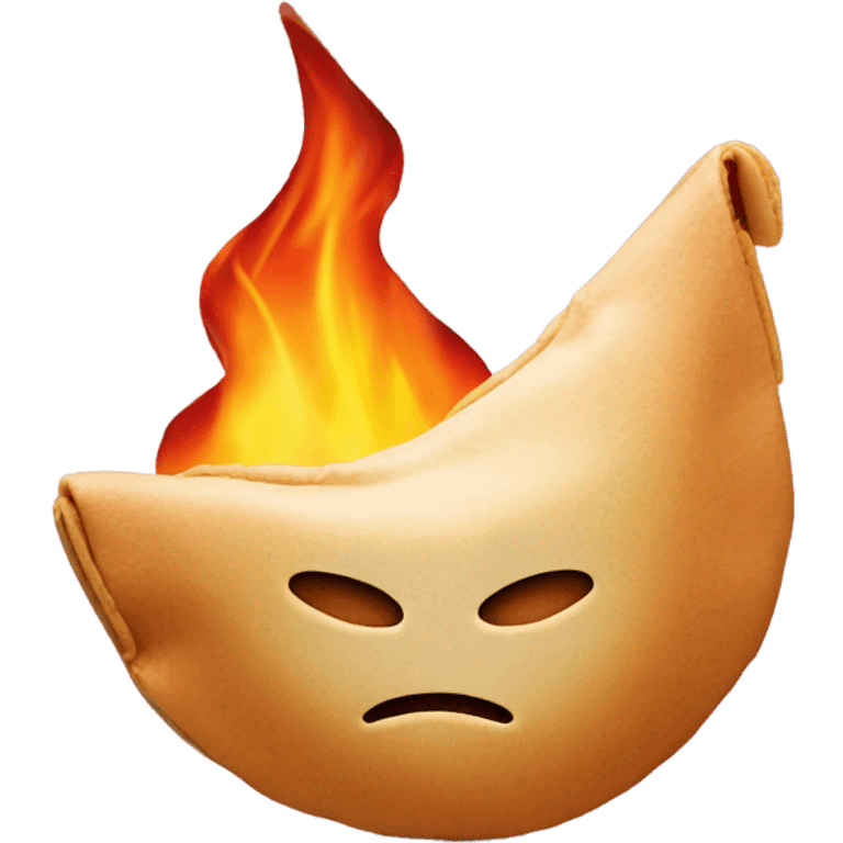 fortune cookie in fire emoji