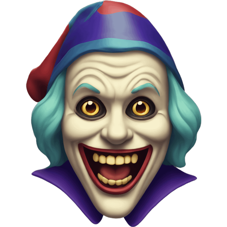 vintage scary jester  emoji