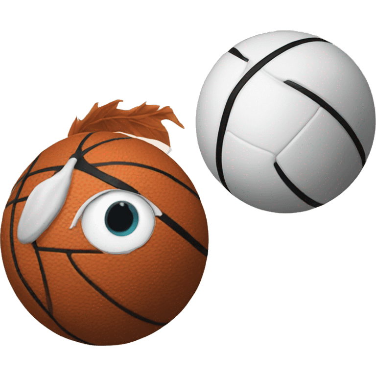 Netball ball and hoo[ emoji