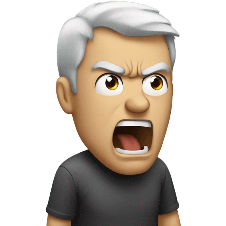 angry man yelling emoji