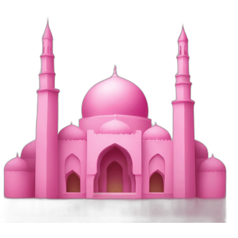 Mosque, basic shades of pink emoji