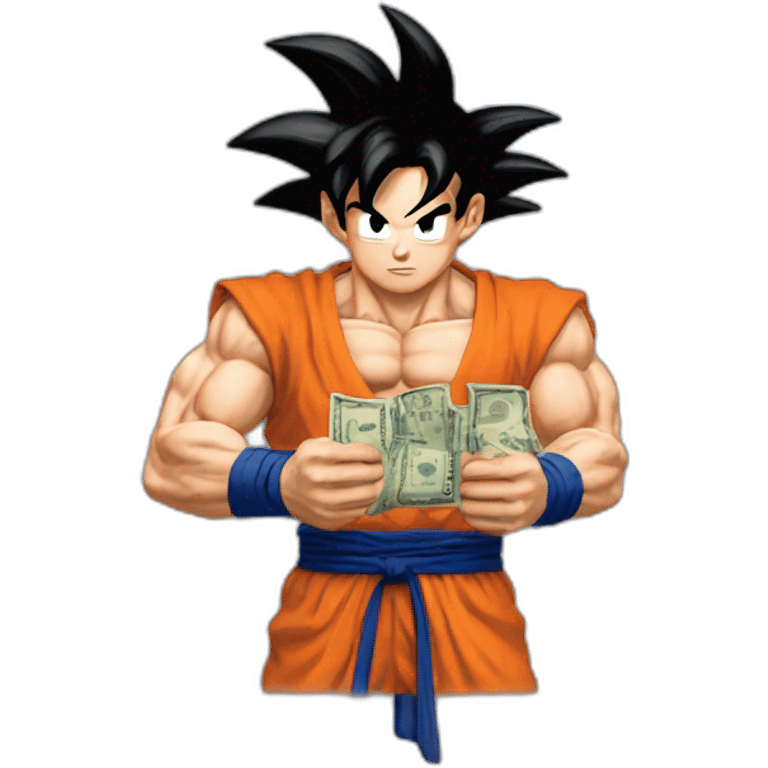 goku saving money emoji