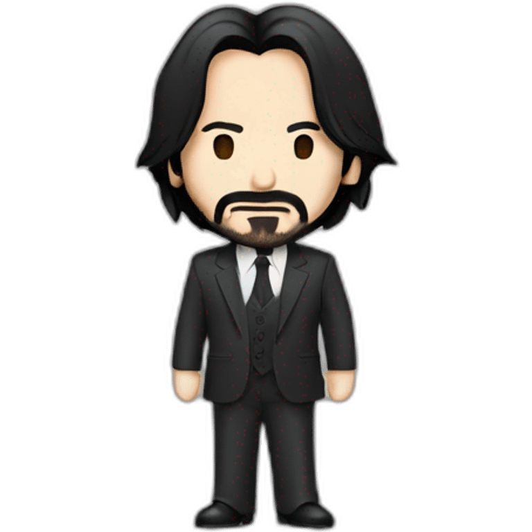 Portrait of Keanu Reeves wearing a suit emoji