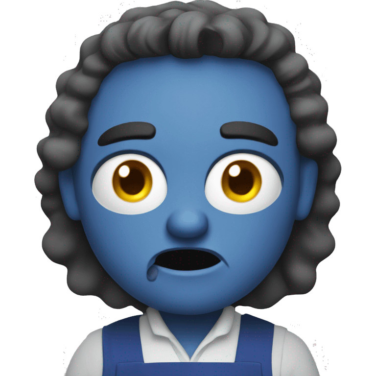 angry guy in a blue apron emoji