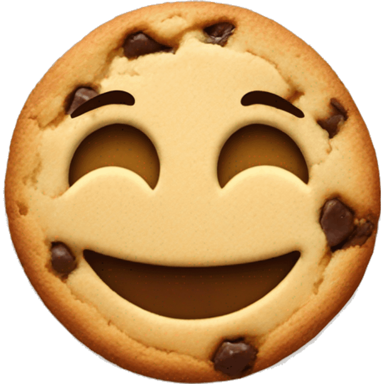 smiling face in cookie  emoji