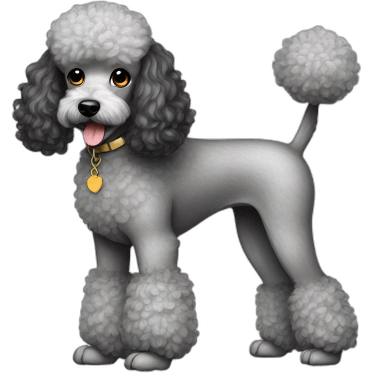 Dog Standart Poodle full body emoji