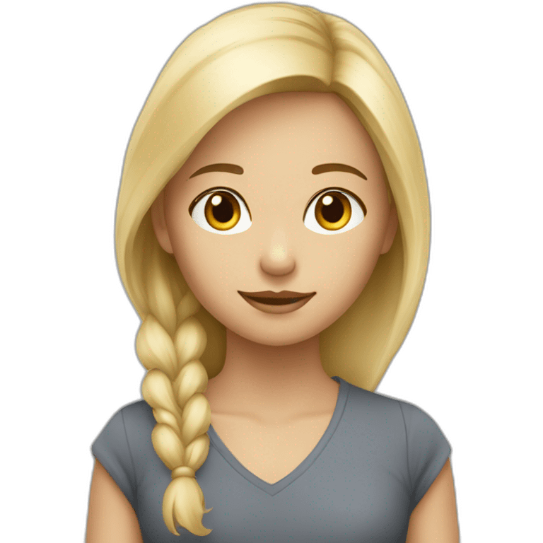 fille grand front avec garçon blond emoji