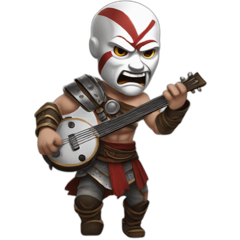 Kratos playing métal music emoji