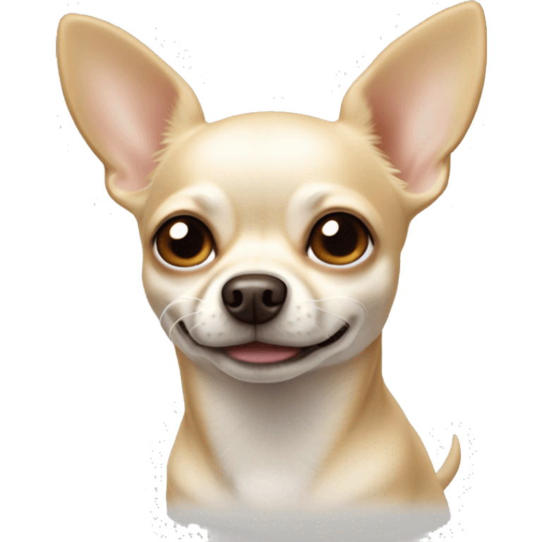 cream colored chihuahua with white forehead marking emoji