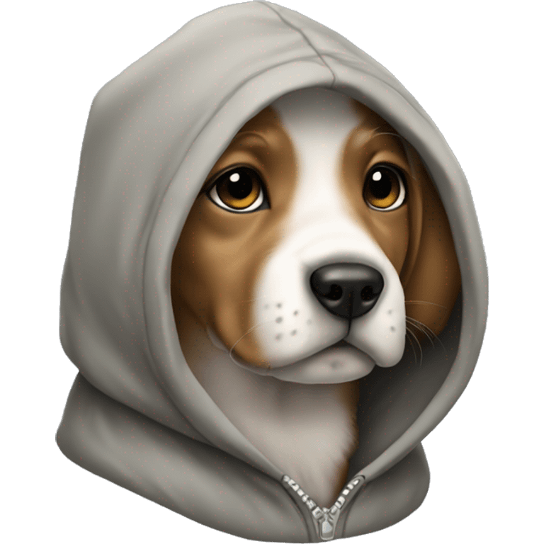 Puppy Whearing a hoddie emoji