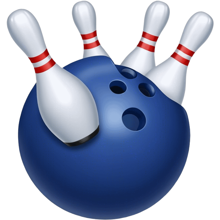 Bowling bowl navy blue emoji