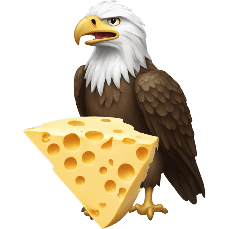 Cheese eating eagle emoji