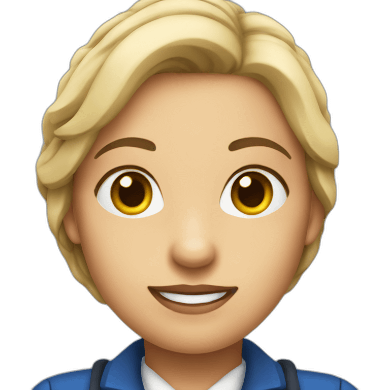 train stationmaster woman in blue emoji