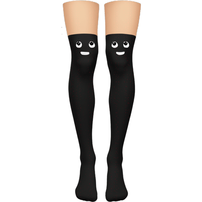  Plain Black over knee socks emoji