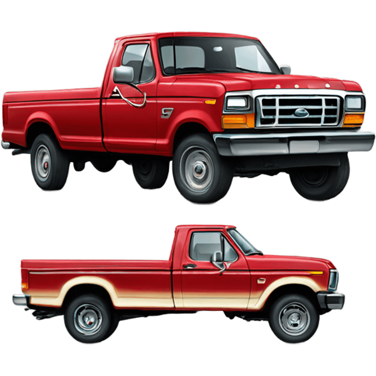 Red, 1986 ford f-250 emoji