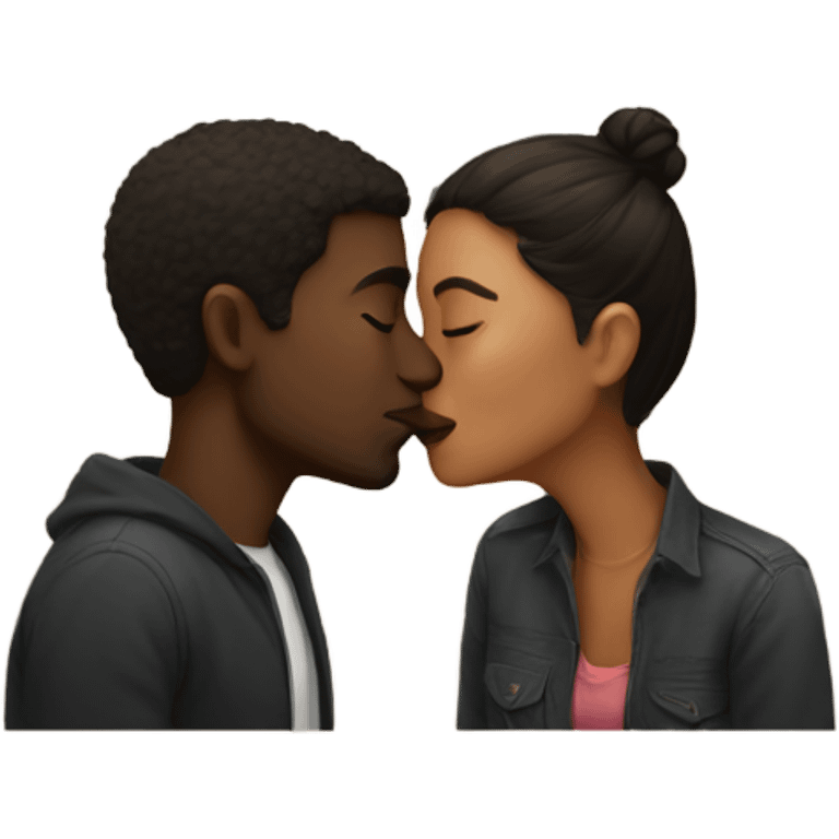 couple kissing emoji