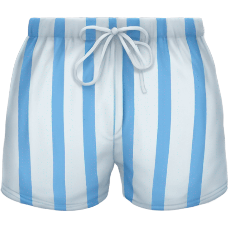 white and blue pin striped pajama shorts emoji