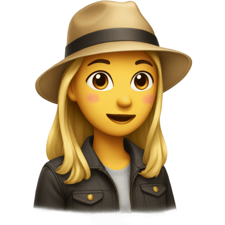 girl with hat emoji