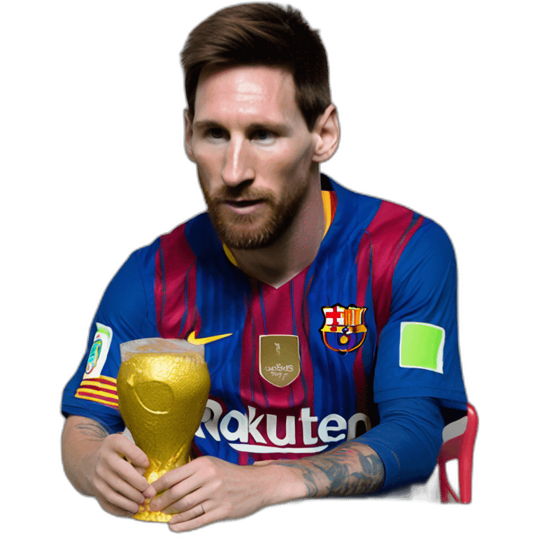 Messi tomando mate emoji