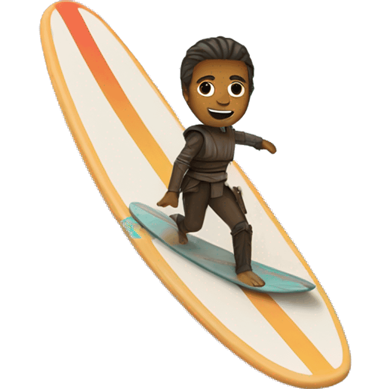 Star Wars riding a surf board emoji