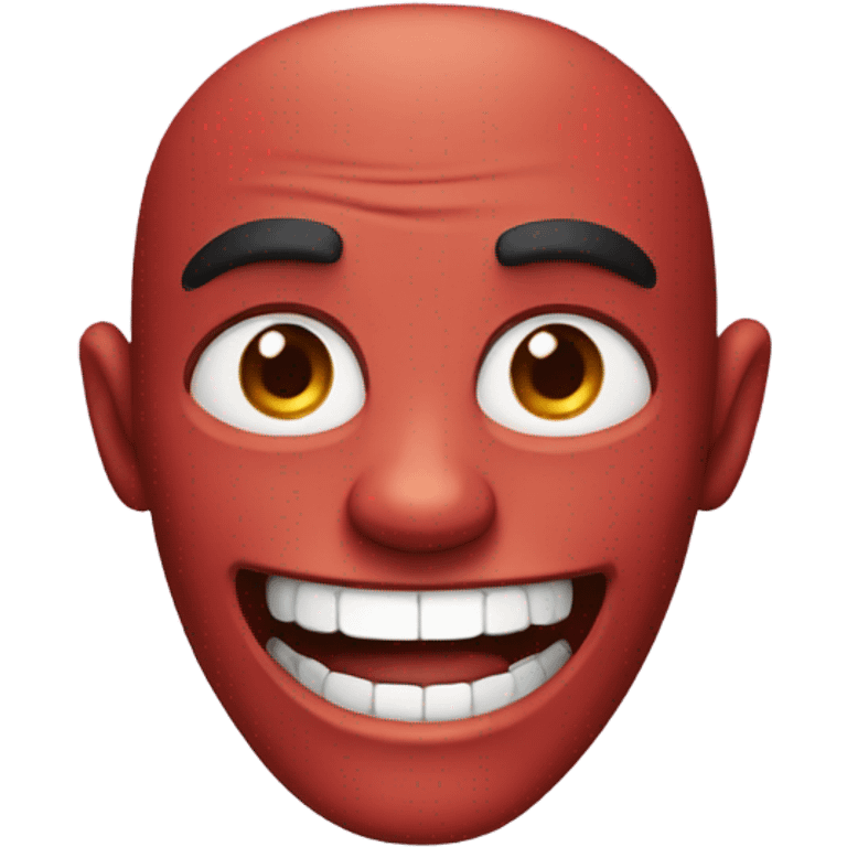 Red Skull with happy face  emoji