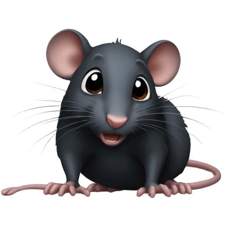 Black rat is in shock emoji