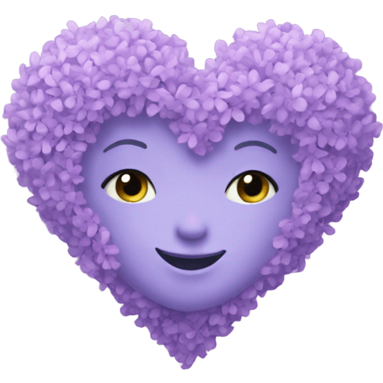 Lilac heart emoji