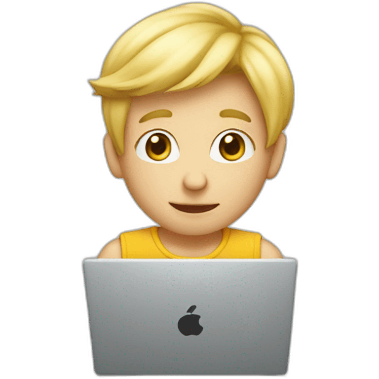 blond-boy-behind-seing laptop emoji