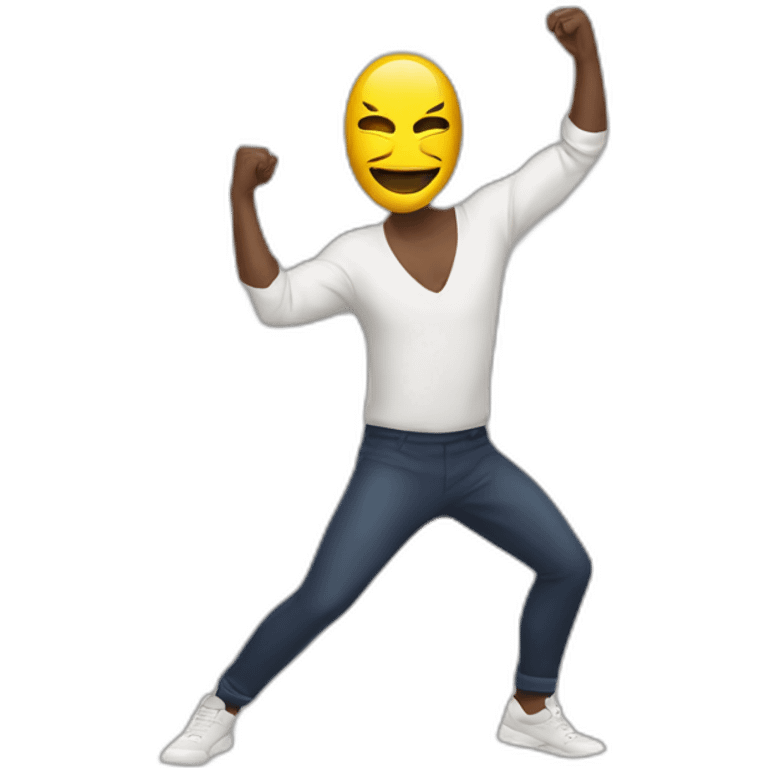 Man dance with mask  emoji