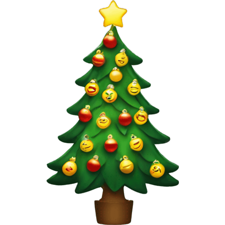 Christmas tree with lights emoji