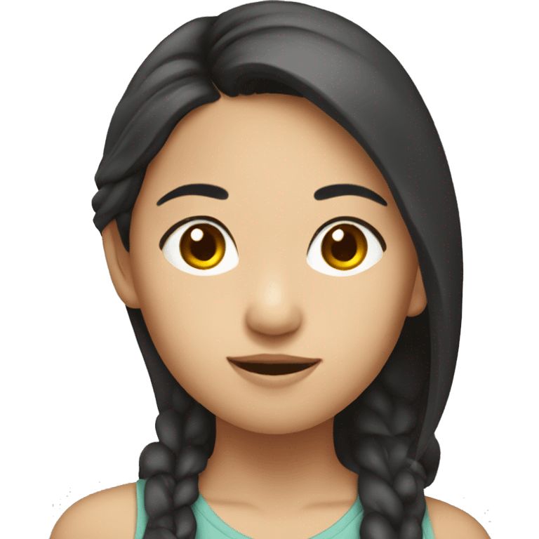 Asian brunet girl emoji