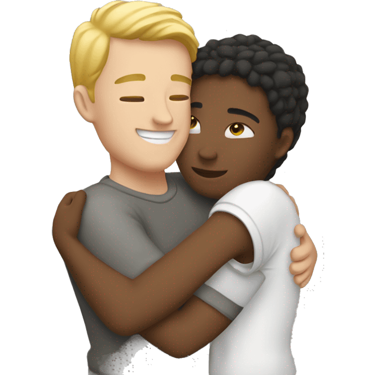 White couple hug emoji