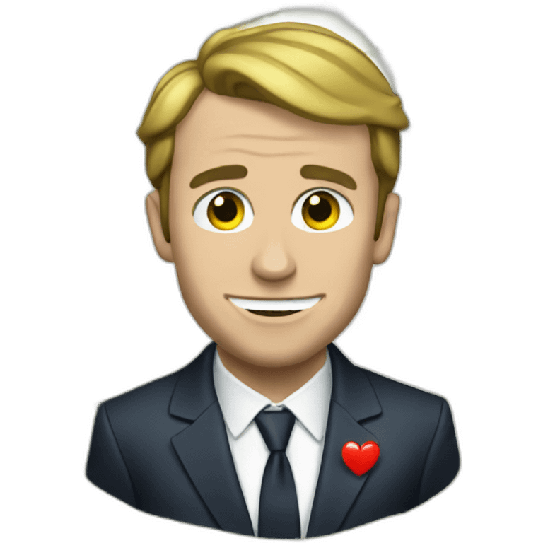 Macron love money emoji