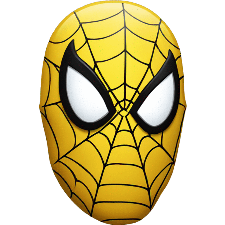 Yellow colour spider man head  emoji