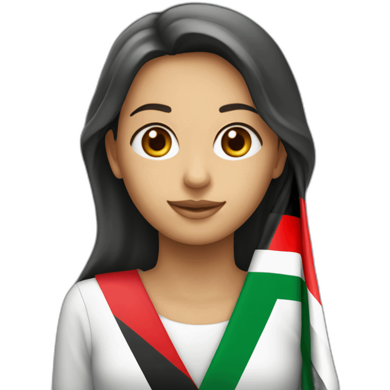 une personne avec le drapeau de la palestine emoji