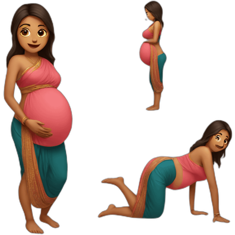 pregnant woman indian emoji