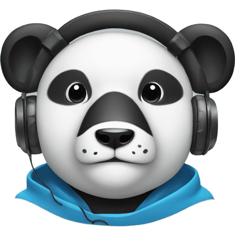 panda with headphones emoji