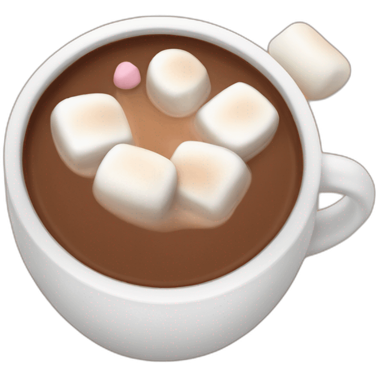 mug of hot chocolate with marshmellows emoji