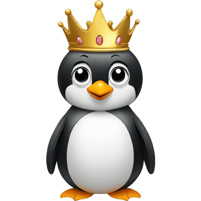 Penguin that’s a king emoji