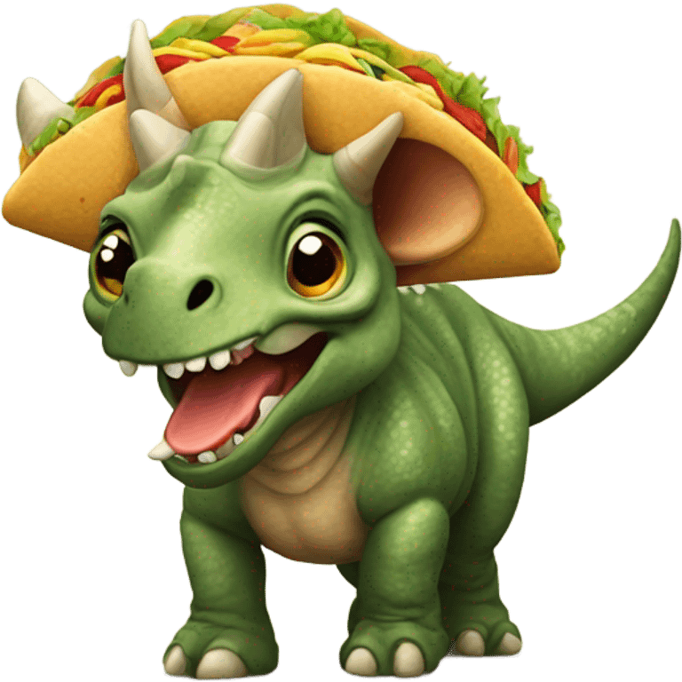 Triceratops with tacos  emoji