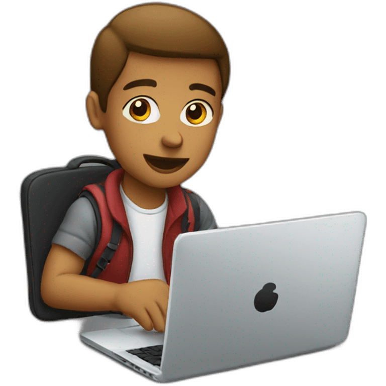 teenager laptop emoji