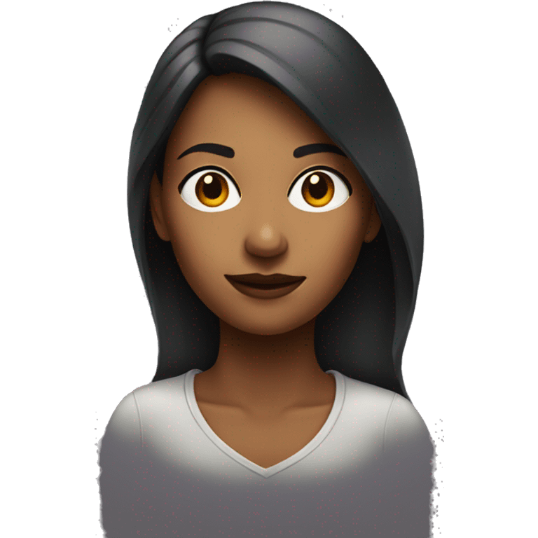 realistic female portrait in shadow emoji