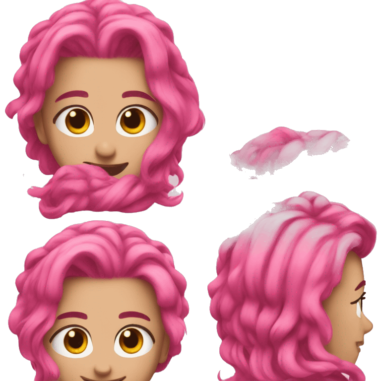 pink hair burhs emoji