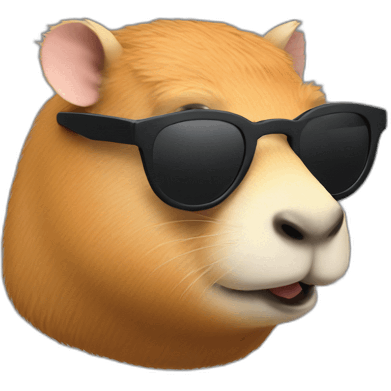 capybara black sunglasses side-view emoji