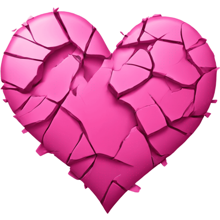 shattered pink heart emoji