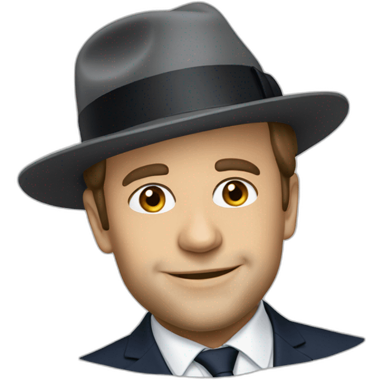 Macron avec un chapeau  emoji